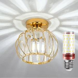 Plafonnier LED verre et métal design moderne élégant chambre salon entrée éclairage chaleureux économique doré Plafonnier LED verre et métal design moderne élégant chambre salon entrée éclairage chaleureux économique doré