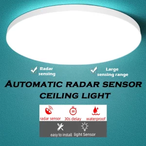 Plafonnier LED design moderne minimaliste avec capteur radar éclairage intelligent pour salon chambre cuisine économie d’énergie style nordique élégance chaleureuse Plafonnier LED design moderne minimaliste avec capteur radar éclairage intelligent pour salon chambre cuisine économie d’énergie style nordique élégance chaleureuse