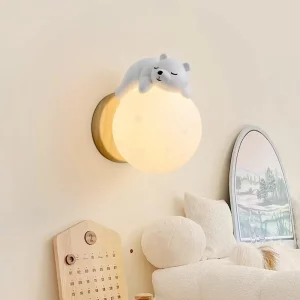 Applique Murale Bois et Résine Design Moderne avec Ours pour Chambre Enfant Éclairage Ambiance Chaleureux Économique Décoration Élégante Applique Murale Bois et Résine Design Moderne avec Ours pour Chambre Enfant Éclairage Ambiance Chaleureux Économique Décoration Élégante