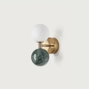 Applique murale moderne LED marbre vert mécanisme doré design luxueux éclairage intérieur salon chambre chic économe élégant