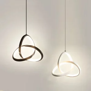 Suspension LED design moderne minimaliste en métal et plastique  éclairage diffus  style artistique  idéal pour salon  chambre et bureau