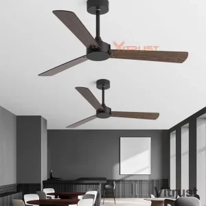 Ventilateur de plafond nordique en bois naturel design moderne minimaliste 42 52 pouces salon chambre salle à manger restaurant ventilation efficiente