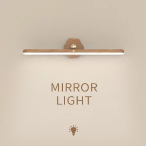 Applique murale LED en bois naturel design moderne minimaliste salle de bain dressing éclairage doux élégant économique