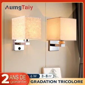 Applique murale tissu métal LED design moderne minimaliste chambre salon décoration maison éclairage ambiant économique élégant Applique murale tissu métal LED design moderne minimaliste chambre salon décoration maison éclairage ambiant économique élégant