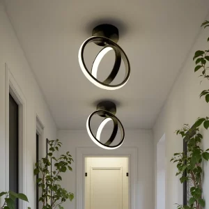 Plafonnier LED acrylique métal design moderne minimaliste salon chambre éclairage uniforme économique certification CCC