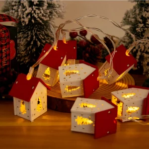 Guirlande LED en bois design nordique fêtes de Noël lumineuses intérieures maison en bois scandinave deco chaleureuse économique Guirlande LED en bois design nordique fêtes de Noël lumineuses intérieures maison en bois scandinave deco chaleureuse économique