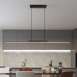 Suspension LED moderne design minimaliste aluminium noir lumière blanche salle à manger cuisine salon éclairage contemporain élégant économie d’énergie Suspension LED moderne design minimaliste aluminium noir lumière blanche salle à manger cuisine salon éclairage contemporain élégant économie d’énergie