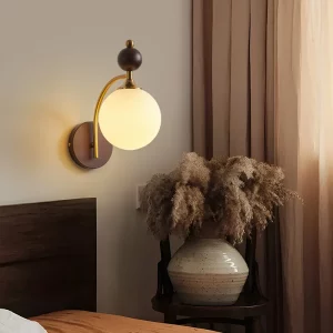 Applique murale bois vintage design moderne éclairage chinois LED salon chambre