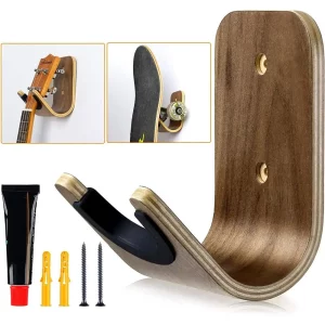 Support mural en bois design moderne pour guitare  ukulélé  planche  organisation murale élégante et pratique