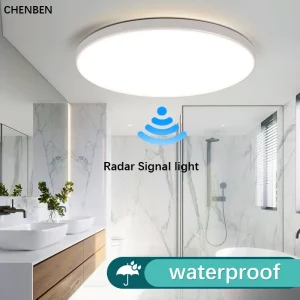 Plafonnier LED moderne design minimaliste salle de bain cuisine couloir éclairage intelligent détecteur mouvement résistant à l’eau économie d’énergie Plafonnier LED moderne design minimaliste salle de bain cuisine couloir éclairage intelligent détecteur mouvement résistant à l’eau économie d’énergie