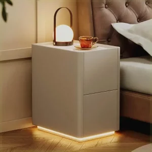 Lampe d’appoint moderne bois massif design scandinave nordique lumière chaleureuse éclairage intime économique élégant