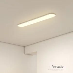 Plafonnier LED aluminium design moderne minimaliste éclairage intérieur long couloir salon chambre lumière uniforme élégante économique certification UL Plafonnier LED aluminium design moderne minimaliste éclairage intérieur long couloir salon chambre lumière uniforme élégante économique certification UL