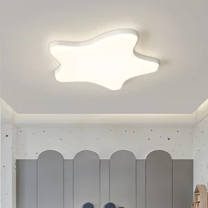Plafonnier étoile moderne design ludique chambre enfant lumière diffuse LED éclairage créatif décoration intérieure salle jeu espace familial