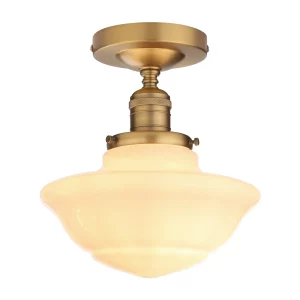 Plafonnier vintage Permo abat-jour verre blanc lait design moderne éclairage chaleureux salon chambre loft hall couloir Plafonnier vintage Permo abat-jour verre blanc lait design moderne éclairage chaleureux salon chambre loft hall couloir