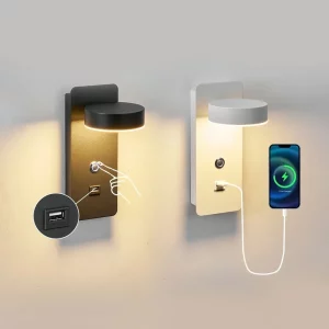 Applique murale LED moderne USB chargeur design minimaliste éclairage chaleureux chambre salon bureau installation facile garantie 2 ans Applique murale LED moderne USB chargeur design minimaliste éclairage chaleureux chambre salon bureau installation facile garantie 2 ans