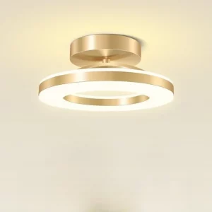 Plafonnier LED moderne design minimaliste intérieur décoration élégante chambre salon bureau éclairage uniforme économique doré