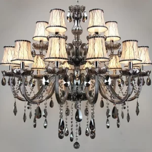 Lustre en cristal design classique luxueux vintage pour salon chambre salle à manger éclairage élégant intérieur hôtel villa
