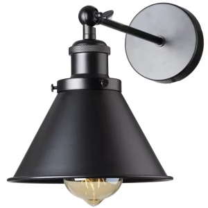 Applique murale vintage industrielle en métal noir mat E27 réglable salon chambre lumière rétro design loft Applique murale vintage industrielle en métal noir mat E27 réglable salon chambre lumière rétro design loft