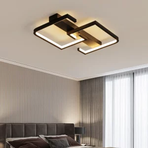 Plafonnier moderne minimaliste LED métal design épuré lumière chaude salon chambre bureau éclairage contemporain élégant