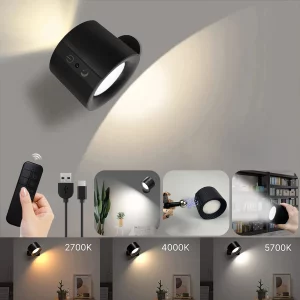 Applique murale LED métal design moderne minimaliste éclairage ajustable sans fil chambre salon USB rechargeable Applique murale LED métal design moderne minimaliste éclairage ajustable sans fil chambre salon USB rechargeable
