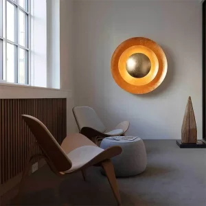 Sconce murale moderne en métal design artistique lumière LED éclairage salon entrée contemporain élégant