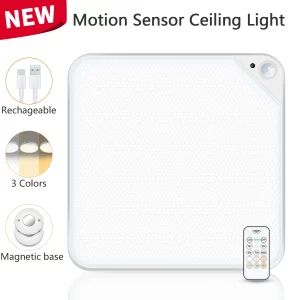 Plafonnier LED design moderne avec détecteur de mouvement rechargeable lumière intelligente pour salon chambre couloir économie d’énergie élégance naturelle Plafonnier LED design moderne avec détecteur de mouvement rechargeable lumière intelligente pour salon chambre couloir économie d’énergie élégance naturelle