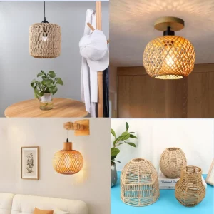 Suspension rotin bamboo design scandinave nordique luminaire éclairage salle à manger chambre restaurant écoresponsable Suspension rotin bamboo design scandinave nordique luminaire éclairage salle à manger chambre restaurant écoresponsable