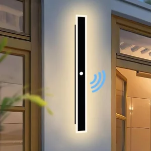 Applique murale extérieure LED détection de mouvement lumière étanche IP65 design moderne aluminium anthracite éclairage extérieur villa entrée économique durabilité
