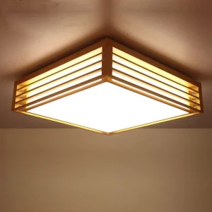 Plafonnier LED bois naturel design scandinave nordique moderne chambre salon éclairage chaleureux économique élégant Plafonnier LED bois naturel design scandinave nordique moderne chambre salon éclairage chaleureux économique élégant