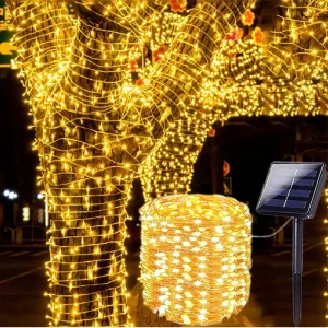 Guirlande LED solaire extérieure jardin fée chaîne lumière LED scintillante étanche pour Noël Patio arbre fête 6m/12m/23m/33m Guirlande LED solaire extérieure jardin fée chaîne lumière LED scintillante étanche pour Noël Patio arbre fête 6m/12m/23m/33m