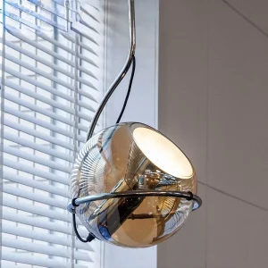 Suspension verre métal design moderne minimaliste salle à manger salon éclairage décoratif luminaire E27 ROHS CQC CCC certification