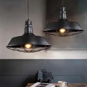 Suspension industrielle métal noir design rétro élégant éclairage salle à manger café cuisine salle de séjour Suspension industrielle métal noir design rétro élégant éclairage salle à manger café cuisine salle de séjour