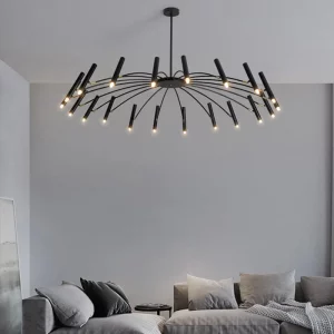 Plafonnier LED métal design moderne industriel lumière chaleureuse salon chambre suspension élégante économique certification CCC CE Plafonnier LED métal design moderne industriel lumière chaleureuse salon chambre suspension élégante économique certification CCC CE