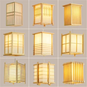Pendule en bois style japonais luminaire suspendu design scandinave pour salon cuisine chambre éclairage chaleureux déco intérieure élégante Pendule en bois style japonais luminaire suspendu design scandinave pour salon cuisine chambre éclairage chaleureux déco intérieure élégante