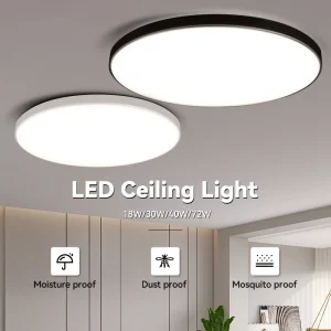 Plafonnier LED moderne Lustre lampe salle de bain suspendu plafond Lustre panneau intérieur décor à la maison luminaires Luminaire éclairage LED
