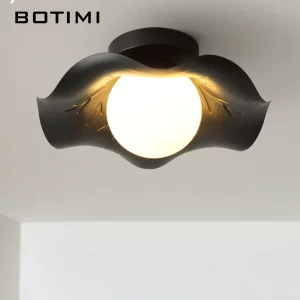 Plafonnier LED bois naturel design scandinave nordique moderne chambre salon éclairage chaleureux économique élégant