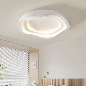Plafonnier LED design nordique moderne  luminaire décoratif en métal et acrylique  éclairage doux pour chambre à coucher ou salon  style minimaliste épuré
