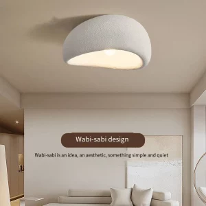 Plafonnier wabi-sabi design minimaliste nordique chambre salon éclairage doux lumière chaleureuse décor naturel abordable Plafonnier wabi-sabi design minimaliste nordique chambre salon éclairage doux lumière chaleureuse décor naturel abordable