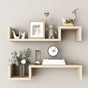 Étagère murale bois naturel design moderne minimaliste salon chambre bureau décoration étagère murale bois écoresponsable style nordique scandinave