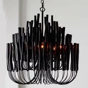 Plafonnier bois LED design industriel moderne salle à manger cuisine chambre salon éclairage chaleureux économique élégant
