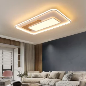 Plafonnier LED bois naturel design scandinave nordique moderne éclairage chaleureux salon chambre économique élégant