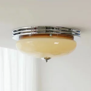 Plafonnier verre moderne design minimaliste avec anneaux métalliques pour salon chambre couloir éclairage chaleureux Plafonnier verre moderne design minimaliste avec anneaux métalliques pour salon chambre couloir éclairage chaleureux