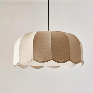 Lampe suspendue en tissu japonais  design nordique moderne  abat-jour ondulé  éclairage chaleureux pour chambre  salon  décoration maison