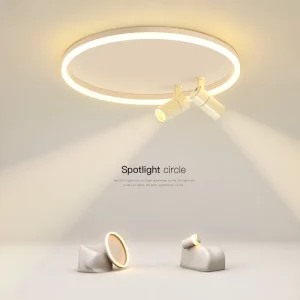 Plafonnier LED aluminium moderne design épuré lumière douce pour chambre salon salle à manger éclairage intérieur élégant économique certification UL