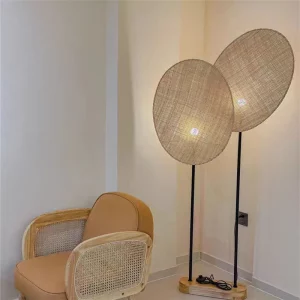 Lampe sur pied en rotin tissé main style nordique moderne éclairage doux pour salon chambre bibliothèque décoration intérieure élégante Lampe sur pied en rotin tissé main style nordique moderne éclairage doux pour salon chambre bibliothèque décoration intérieure élégante