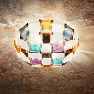 Plafonnier LED verre coloré design moderne artistique chambre salon éclairage vibrant élégant économie d’énergie Plafonnier LED verre coloré design moderne artistique chambre salon éclairage vibrant élégant économie d’énergie