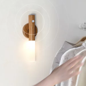 Applique murale bois LED capteur mouvement design scandinave moderne éclairage veilleuse cuisine chambre couloir économie énergie élégance naturelle Applique murale bois LED capteur mouvement design scandinave moderne éclairage veilleuse cuisine chambre couloir économie énergie élégance naturelle