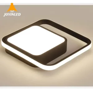 Plafonnier LED moderne design épuré aluminium blanc noir éclairage intérieur salon chambre bureau hall élégance lumière uniforme