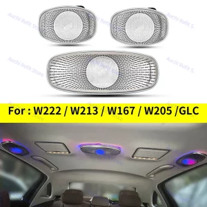 Plafonnier LED voiture design moderne RVB programmable Mercedes Benz W222 W213 W205 X253 éclairage intérieur style minimaliste