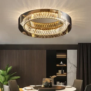 Plafonnier en cristal nordique design moderne luminaire élégant pour salon chambre décoration intérieure luxe minimaliste éclairage chaleureux Plafonnier en cristal nordique design moderne luminaire élégant pour salon chambre décoration intérieure luxe minimaliste éclairage chaleureux